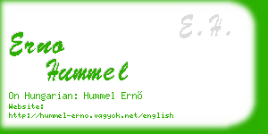 erno hummel business card
